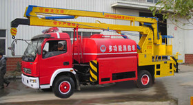 東風(fēng)多利卡高空作業(yè)帶消防灑水車